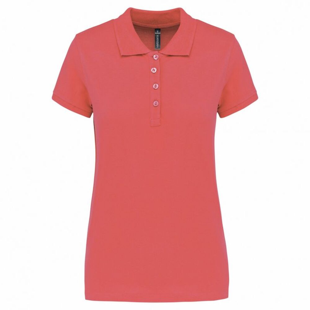 Kariban Womens/Ladies Pique Polo Shirt / True Coral - Picture 1 of 3